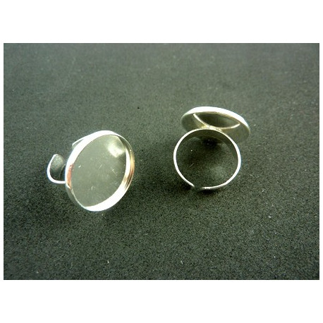 SUPPORT DE BAGUE A REBORD 20MM COULEUR ARGENT