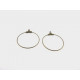 BOUCLE D'OREILLE ANNEAU 30MM BRONZE