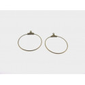 BOUCLE D'OREILLE ANNEAU 30MM BRONZE