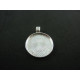 SUPPORT DE PENDENTIF ROND 25MM ARGENT BRILLANT