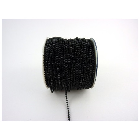 CHAINETTE BILLE 1mm NOIRE 