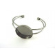 BRACELET A DECORER ROND GUN METAL