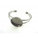 BRACELET A DECORER ROND GUN METAL