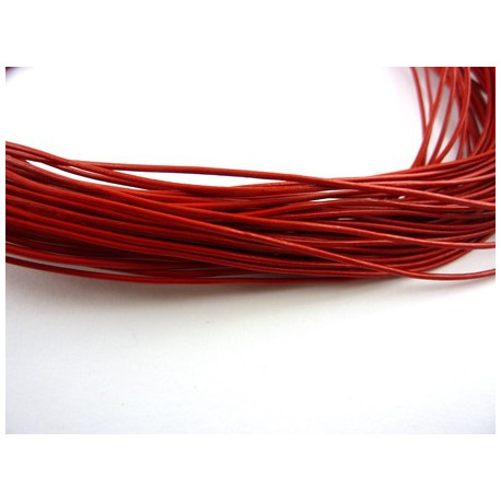 CORDON CUIR 1MM X 1METRE ROUGE