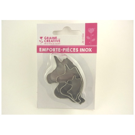 EMPORTE PIECES LICORNE X 3