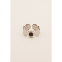 BAGUE ADRELINE ARGENTEE / NOIRE