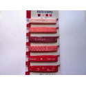 SET 6 RUBANS ROSE ROUGE