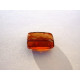 RECTANGLE PLAT FACETTES 18X13MM AMBRE x 4