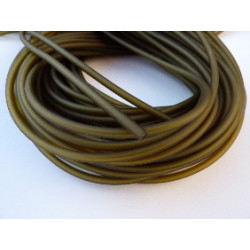 TUBE CREUX PVC 4mm VERT OLIVE