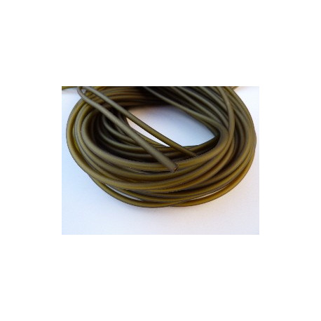 TUBE CREUX PVC 4mm VERT OLIVE