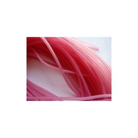 TUBE CREUX PVC 4mm ROSE PALE