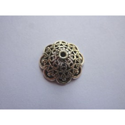 CALOTE FILIGREE FLEUR 18mm X4