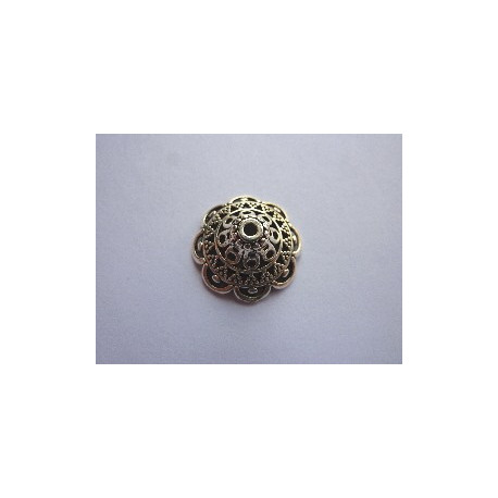 CALOTE FILIGREE FLEUR 18mm X4