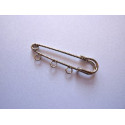 BROCHE EPINGLE  50mm ARGENT