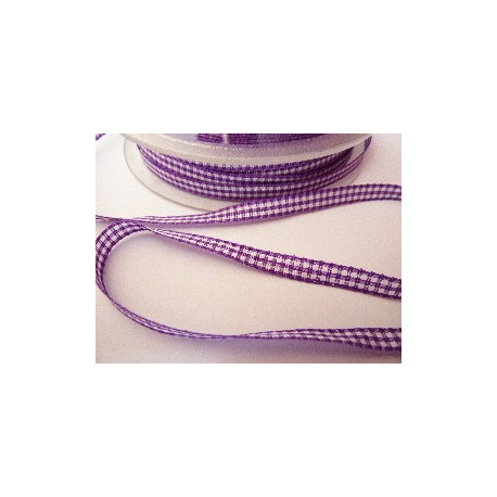 RUBAN 5MM VICHY VIOLET