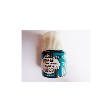 PEINTURE VITRAIL BLEU TURQUOISE