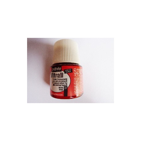 PEINTURE VITRAIL ROSE