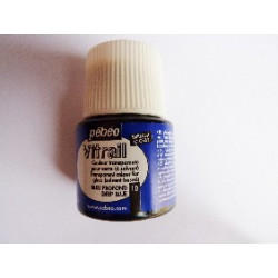 PEINTURE VITRAIL BLEU PROFOND