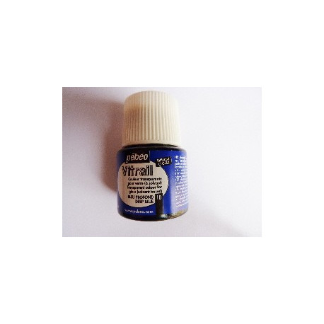 PEINTURE VITRAIL BLEU PROFOND